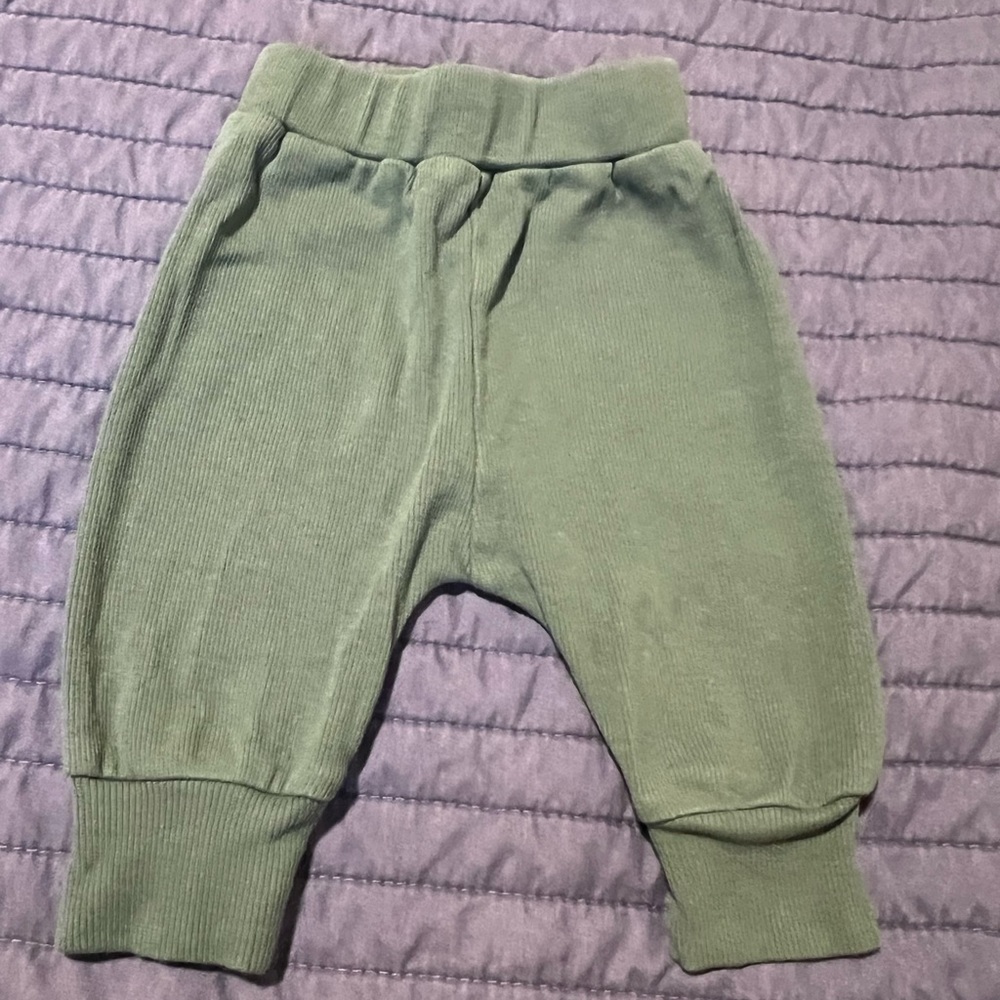 Kate Quinn Organic cotton pants, green 3-6months